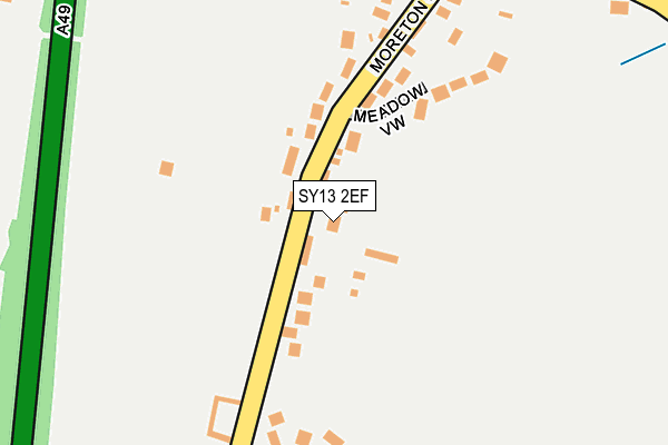 SY13 2EF map - OS OpenMap – Local (Ordnance Survey)