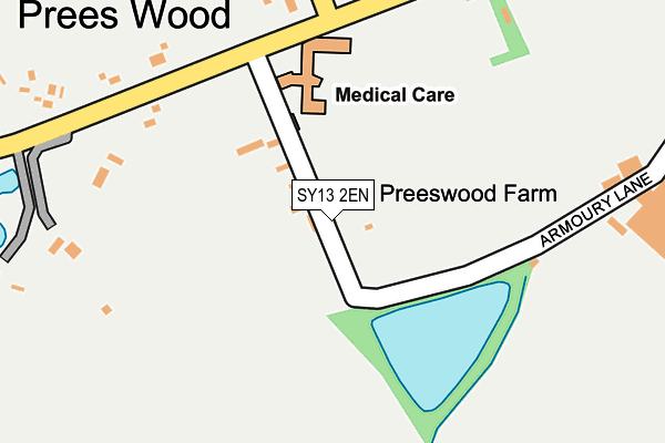 SY13 2EN map - OS OpenMap – Local (Ordnance Survey)