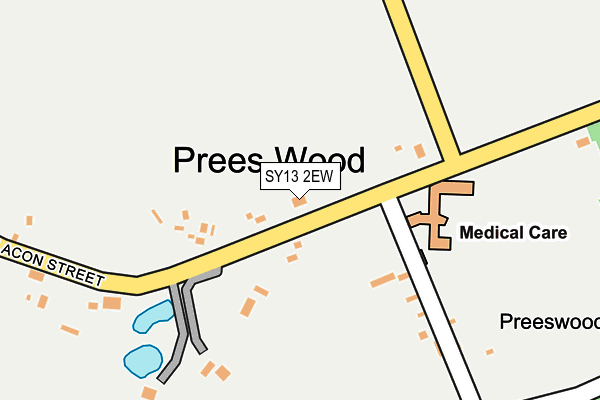 SY13 2EW map - OS OpenMap – Local (Ordnance Survey)