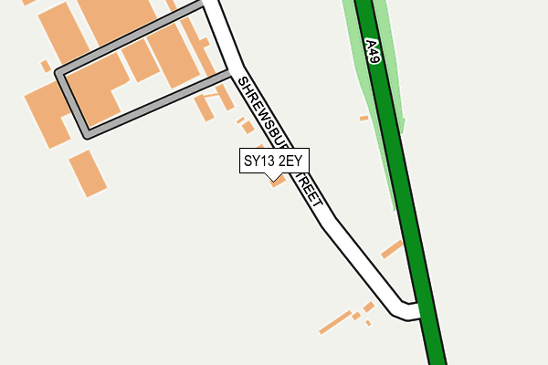 SY13 2EY map - OS OpenMap – Local (Ordnance Survey)