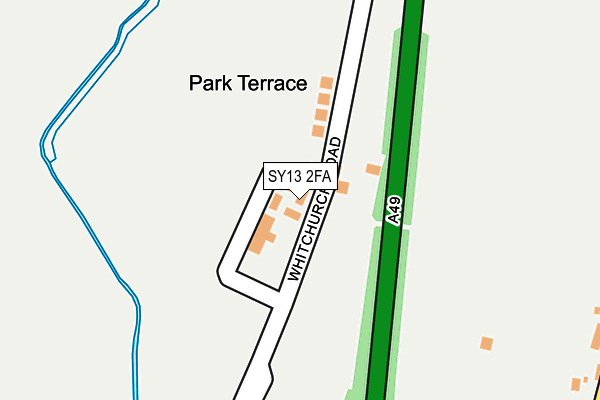 SY13 2FA map - OS OpenMap – Local (Ordnance Survey)