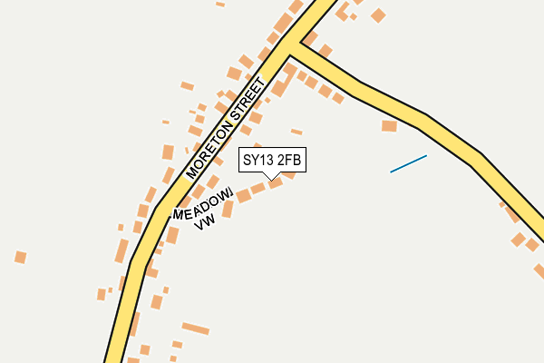 SY13 2FB map - OS OpenMap – Local (Ordnance Survey)