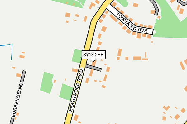 SY13 2HH map - OS OpenMap – Local (Ordnance Survey)
