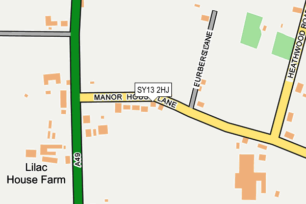 SY13 2HJ map - OS OpenMap – Local (Ordnance Survey)