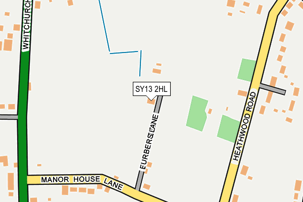 SY13 2HL map - OS OpenMap – Local (Ordnance Survey)
