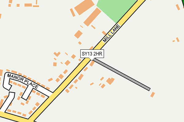 SY13 2HR map - OS OpenMap – Local (Ordnance Survey)