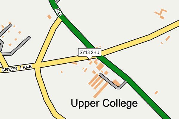 SY13 2HU map - OS OpenMap – Local (Ordnance Survey)