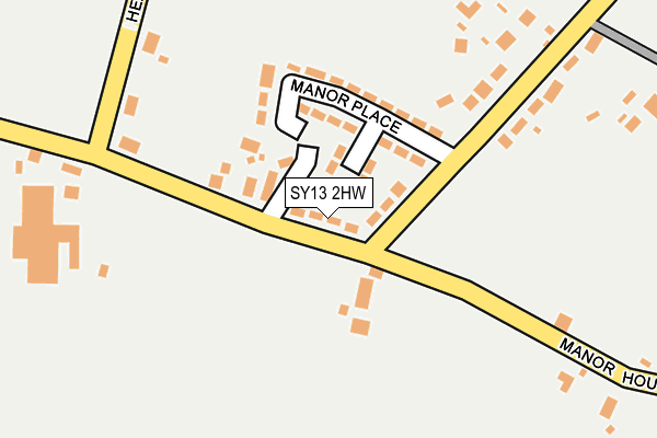 SY13 2HW map - OS OpenMap – Local (Ordnance Survey)
