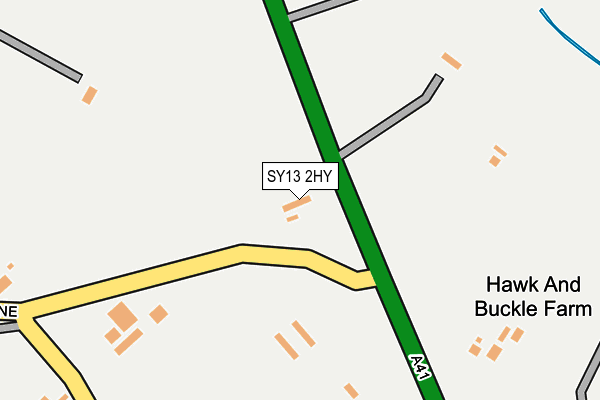 SY13 2HY map - OS OpenMap – Local (Ordnance Survey)