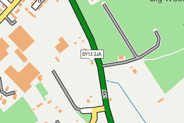 SY13 2JA map - OS OpenMap – Local (Ordnance Survey)