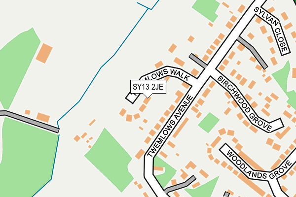 SY13 2JE map - OS OpenMap – Local (Ordnance Survey)
