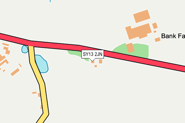 SY13 2JN map - OS OpenMap – Local (Ordnance Survey)