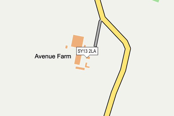SY13 2LA map - OS OpenMap – Local (Ordnance Survey)