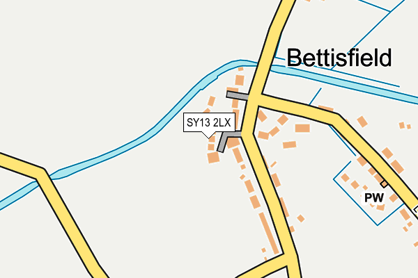 SY13 2LX map - OS OpenMap – Local (Ordnance Survey)