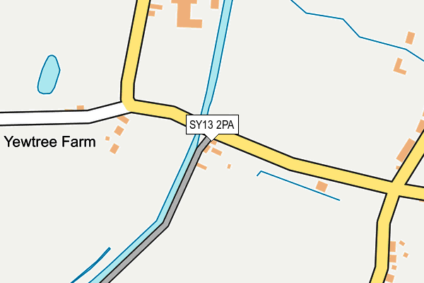 SY13 2PA map - OS OpenMap – Local (Ordnance Survey)