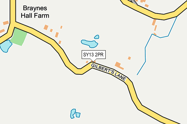 SY13 2PR map - OS OpenMap – Local (Ordnance Survey)