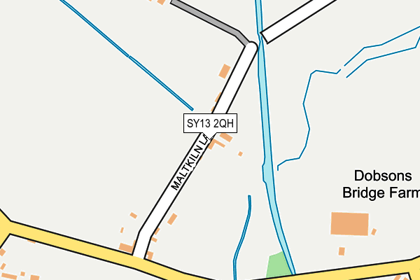 SY13 2QH map - OS OpenMap – Local (Ordnance Survey)