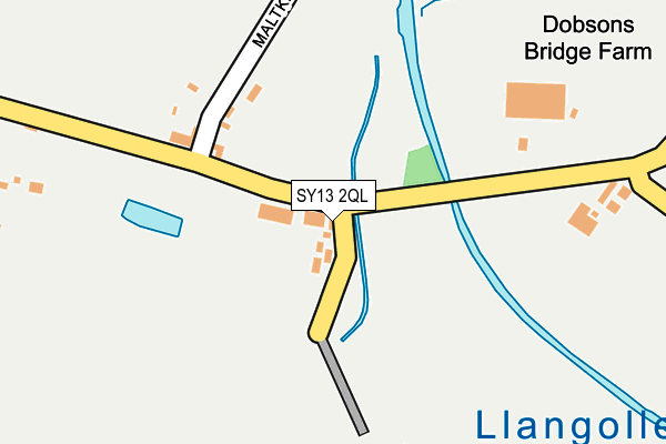 SY13 2QL map - OS OpenMap – Local (Ordnance Survey)