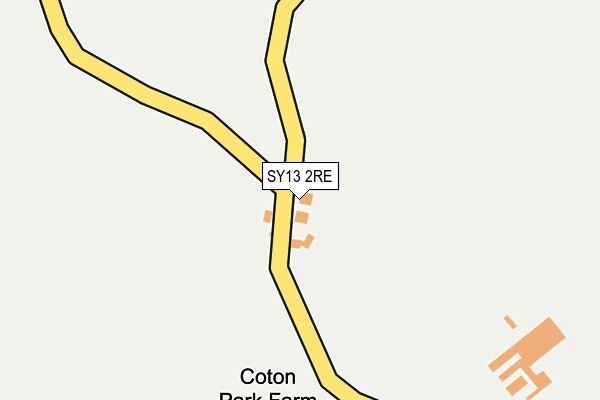 SY13 2RE map - OS OpenMap – Local (Ordnance Survey)