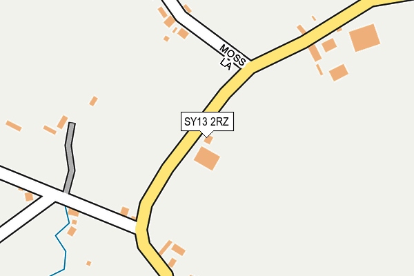 SY13 2RZ map - OS OpenMap – Local (Ordnance Survey)