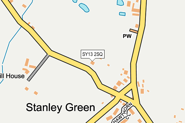 SY13 2SQ map - OS OpenMap – Local (Ordnance Survey)