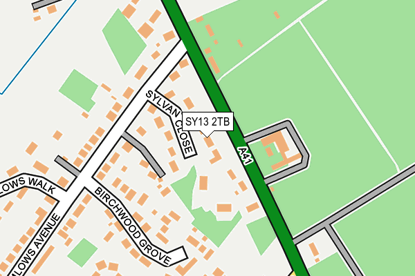 SY13 2TB map - OS OpenMap – Local (Ordnance Survey)