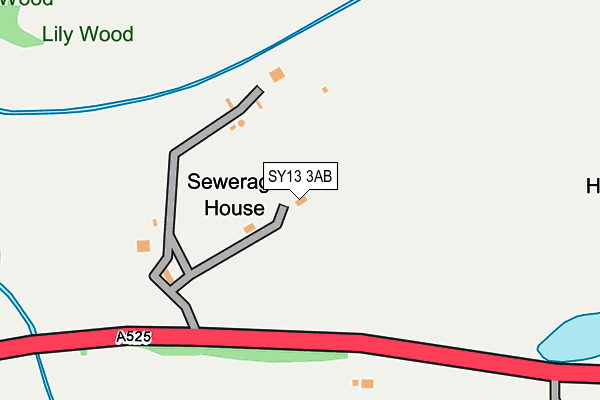 SY13 3AB map - OS OpenMap – Local (Ordnance Survey)