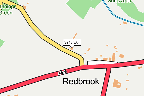 SY13 3AF map - OS OpenMap – Local (Ordnance Survey)