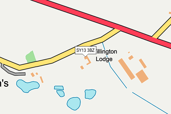 SY13 3BZ map - OS OpenMap – Local (Ordnance Survey)