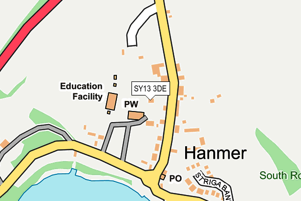 SY13 3DE map - OS OpenMap – Local (Ordnance Survey)