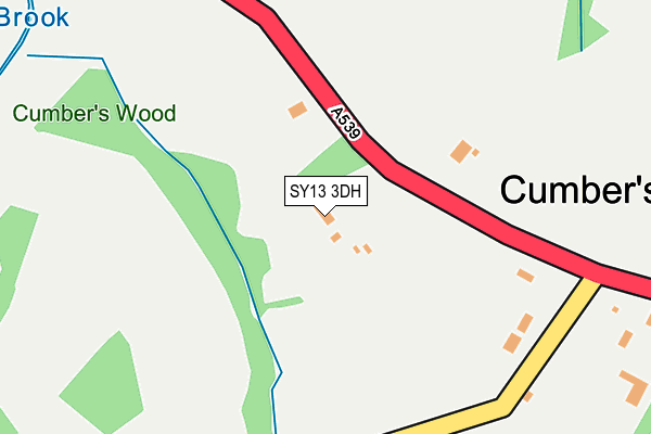 SY13 3DH map - OS OpenMap – Local (Ordnance Survey)