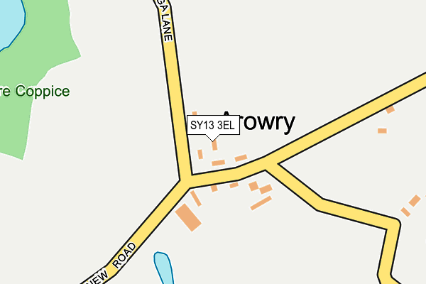 SY13 3EL map - OS OpenMap – Local (Ordnance Survey)