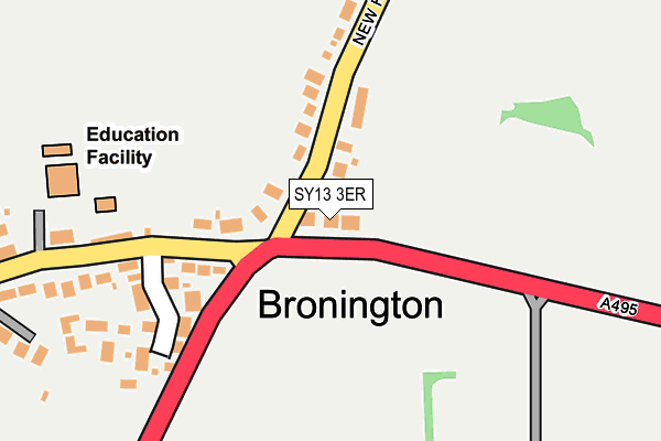 SY13 3ER map - OS OpenMap – Local (Ordnance Survey)