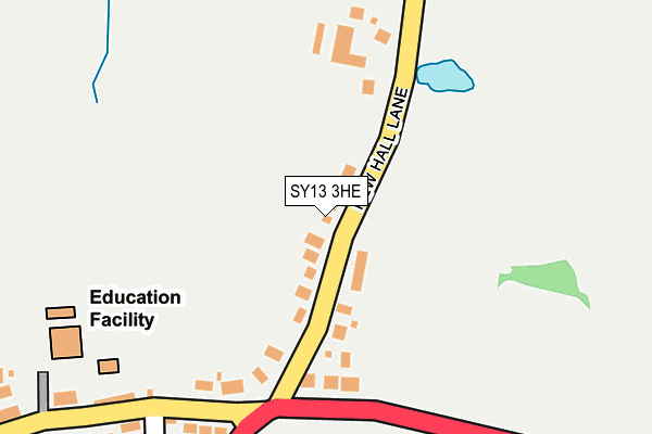 SY13 3HE map - OS OpenMap – Local (Ordnance Survey)