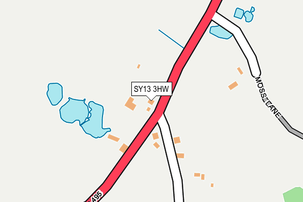 SY13 3HW map - OS OpenMap – Local (Ordnance Survey)