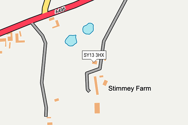 SY13 3HX map - OS OpenMap – Local (Ordnance Survey)
