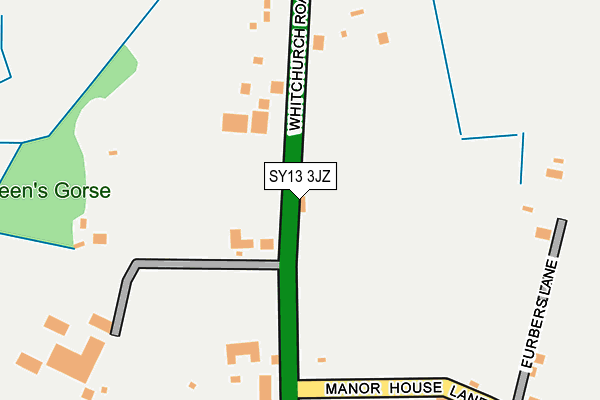 SY13 3JZ map - OS OpenMap – Local (Ordnance Survey)