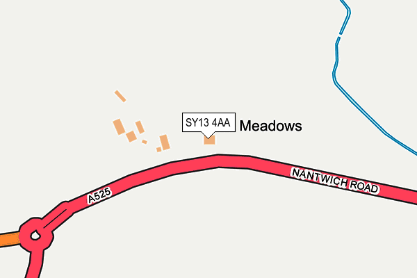 SY13 4AA map - OS OpenMap – Local (Ordnance Survey)