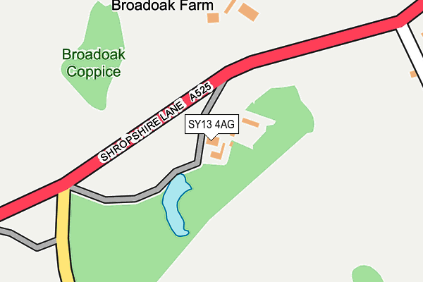 SY13 4AG map - OS OpenMap – Local (Ordnance Survey)