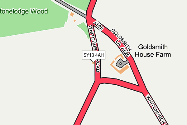 SY13 4AH map - OS OpenMap – Local (Ordnance Survey)