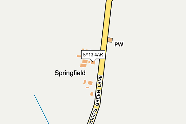 SY13 4AR map - OS OpenMap – Local (Ordnance Survey)