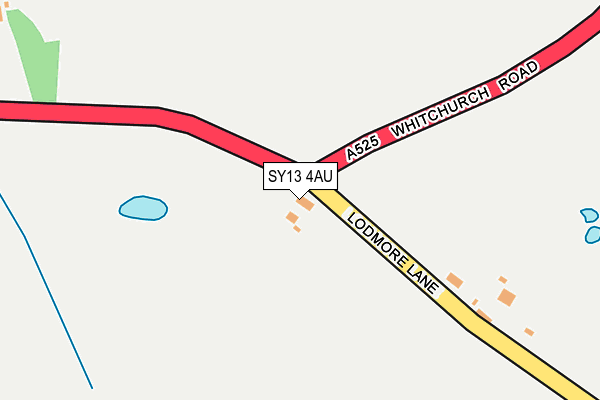 SY13 4AU map - OS OpenMap – Local (Ordnance Survey)