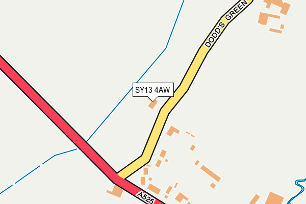 SY13 4AW map - OS OpenMap – Local (Ordnance Survey)