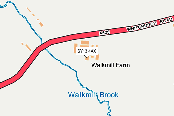 SY13 4AX map - OS OpenMap – Local (Ordnance Survey)