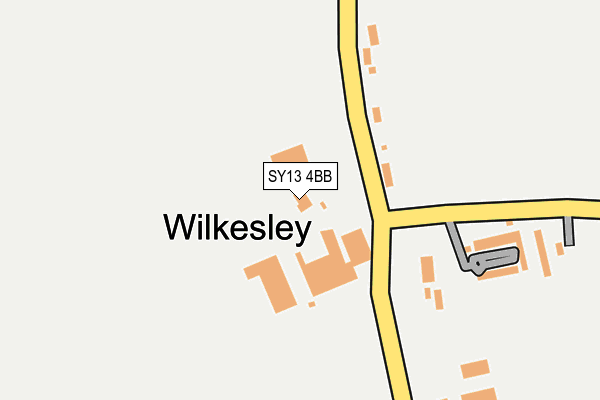 SY13 4BB map - OS OpenMap – Local (Ordnance Survey)