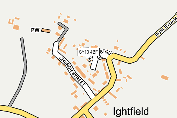 SY13 4BF map - OS OpenMap – Local (Ordnance Survey)