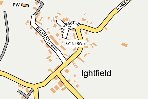 SY13 4BW map - OS OpenMap – Local (Ordnance Survey)
