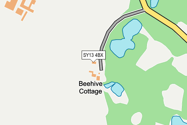 SY13 4BX map - OS OpenMap – Local (Ordnance Survey)