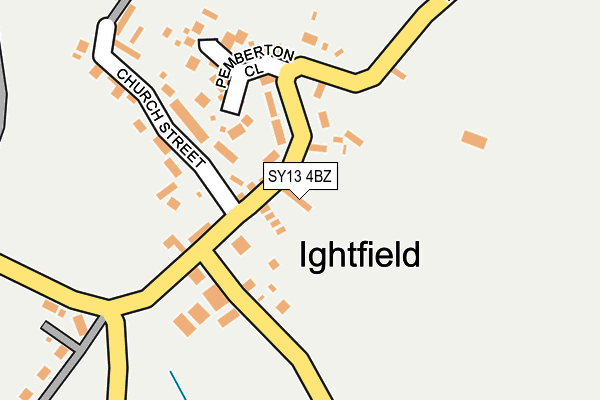 SY13 4BZ map - OS OpenMap – Local (Ordnance Survey)