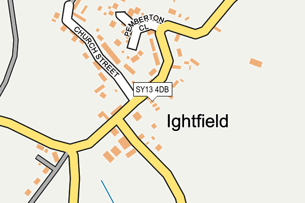 SY13 4DB map - OS OpenMap – Local (Ordnance Survey)